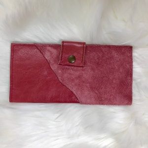 New Pink  100% authentic Leather Woman Wallet